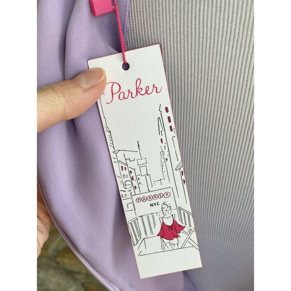 Parker 'Sally' Purple Silk Wrap Waist High Neck Cami NWT - Picture 7 of 9